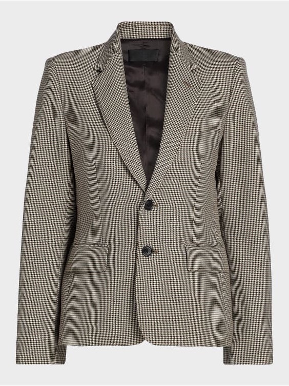 Theory Lynnia Womens Houndstooth Two-Button Blazer